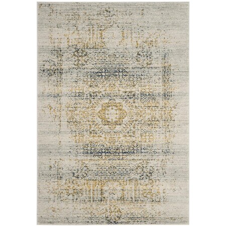 Safavieh Evoke Power Loomed Rectangle Area Rug, Ivory and Blue - 2 ft.-2 in. x 9 ft. EVK232C-29